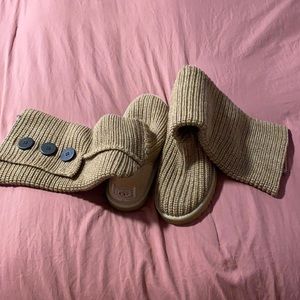 Tan Knitted Uggs